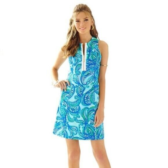 Lilly Pulitzer Dresses & Skirts - Lilly Pulitzer Penelope Shift dress blue keep it current paisley size 0